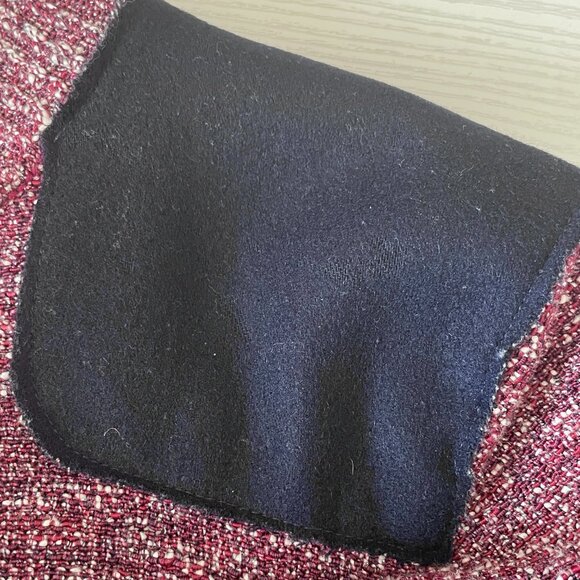 Tory Burch Women's Sweater Large Maroon Tweed Metallic Pullover Long Sleeve - Picture 5 of 10